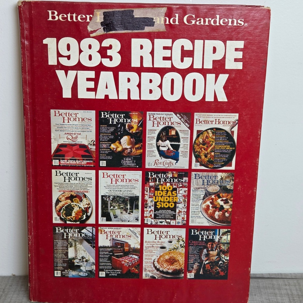 Better Homes and Gardens 1983 Recipe Yearbook Hardcover First Edition Cookbook